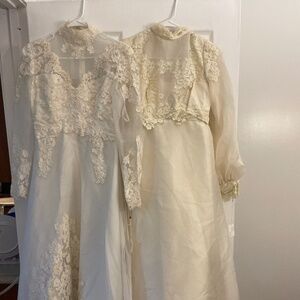 two antique wedding dresses size small